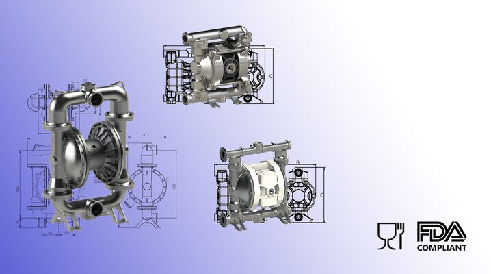 Food Pharma Druckluftmembranpumpe